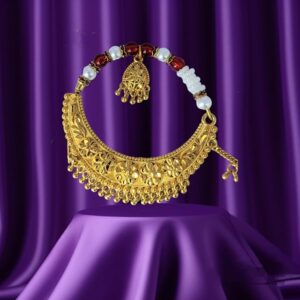 Gold plated Round Pahadi Nath Traditional Uttrakhandi Nath/Nath For Women