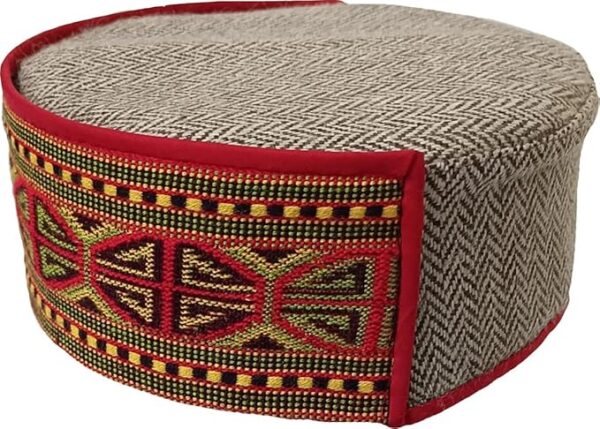 VASTRAA FUSION Unisex Woolen Kullu Cap (Pack of 1) (TS0349D_Broad Octagon-Plus Pattern Small_Free Size) - Image 3